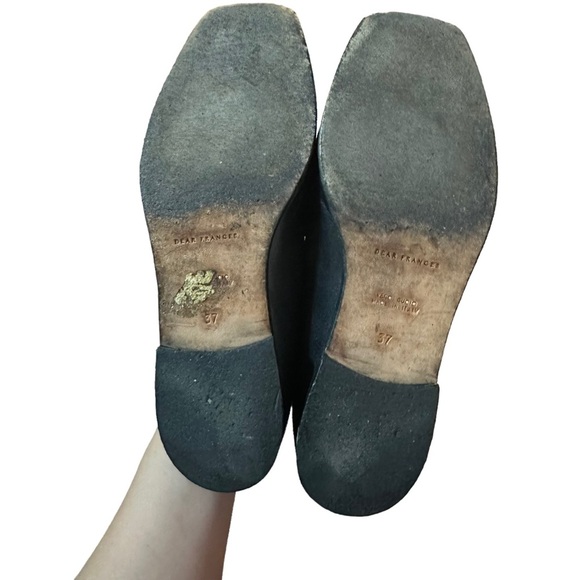 Dear Frances Han Black Leather Loafers Size 37 - Picture 6 of 8